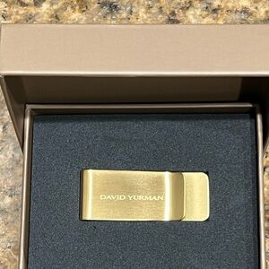 David Yurman Elegant Gold Money Clip NWT